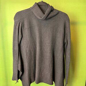 Free People Black Long Sleeve Flowy Turtleneck Sweater Size XS